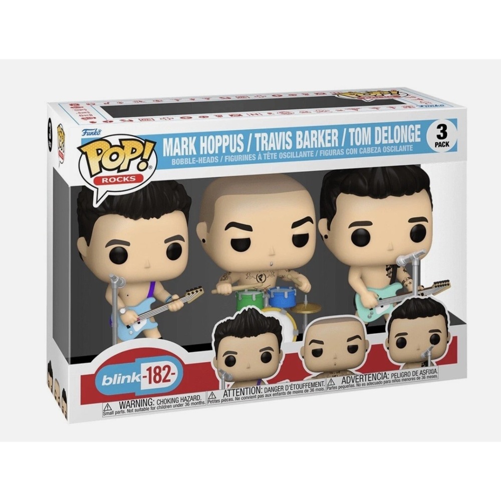 Funko Pop Blink 182 3 Pack Mark Hoppus Travis Barker Tom Delonge Hot Topic 69588